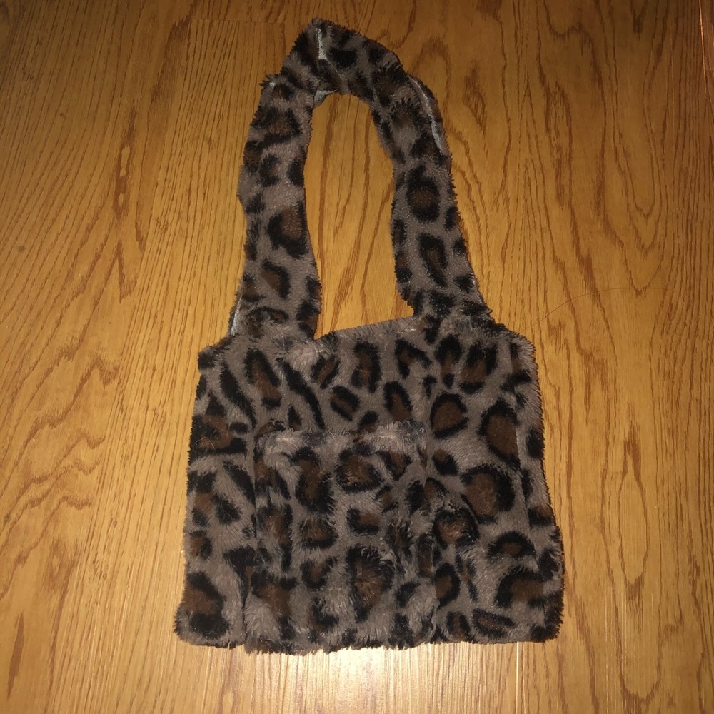 Furry Cheetah Print Bag